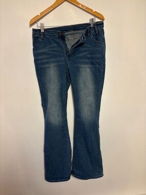 SHEIN Dark Blue Flared Jeans